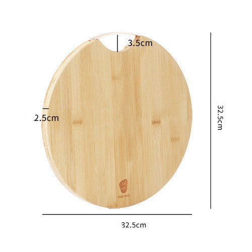 Round Cutting Board Household Thick Solid Wood Bamboo Cutting Board Kitchen Fruit Cutting Board Small Cutting Board