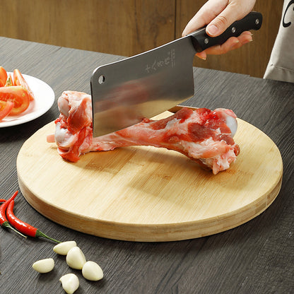 Round Cutting Board Household Thick Solid Wood Bamboo Cutting Board Kitchen Fruit Cutting Board Small Cutting Board - view 4