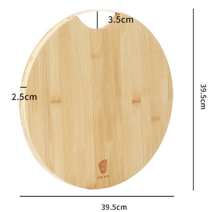 Round Cutting Board Household Thick Solid Wood Bamboo Cutting Board Kitchen Fruit Cutting Board Small Cutting Board - view 2