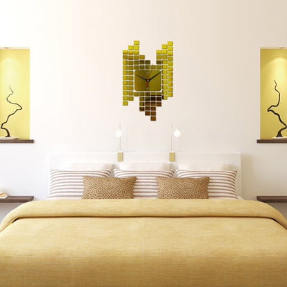 Mosaic Wall Sticker Clock Wall Decoration Digital Wall Clock Clock - view 4