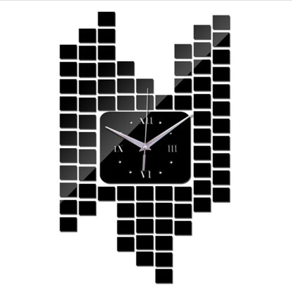 Mosaic Wall Sticker Clock Wall Decoration Digital Wall Clock Clock - view 2