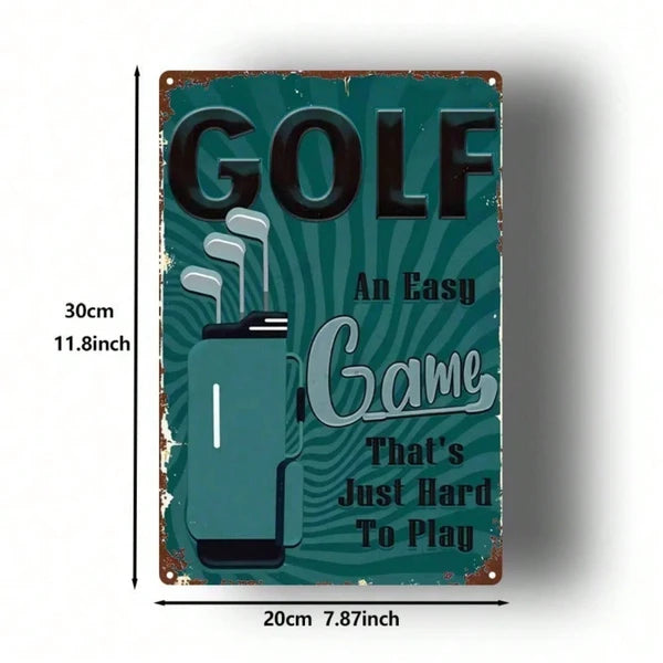 Vintage Golf Club Metal Sign 8x12 Inch Retro Farmhouse Wall Decor, Classic 2D Flat Metal Plaque For Home Bar Garage - view 3