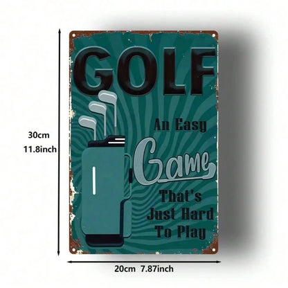 Vintage Golf Club Metal Sign 8x12 Inch Retro Farmhouse Wall Decor, Classic 2D Flat Metal Plaque For Home Bar Garage - view 3
