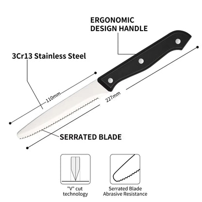 12-piece Kitchen Knife And Accessory Set With High-carbon Stainless Steel Blades, Including Meat And Steak Knives - view 5