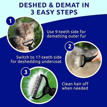 Black Pet Hair Removal Dog Brush for Hair Removal - Indoor Cats Use Cat Brush - view 5