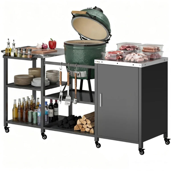 Outdoor Bar Cart Grill Table - view 3