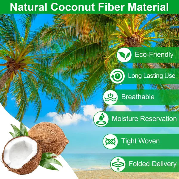 3Pcs 24in/30in/36in Trough Coco Liners For Planters Coconut Coir Planter For Window Box Hanging Trough Basket Half Moon - view 4
