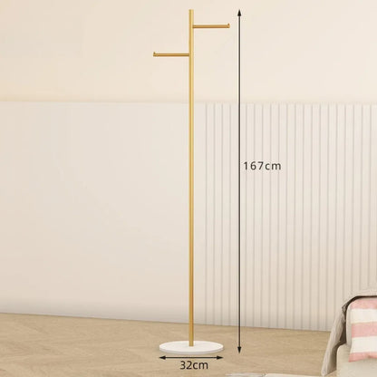 Clothing Rack, Golden Metal Freestanding Heavy Duty Clothes Rack with Marble Base - view 8