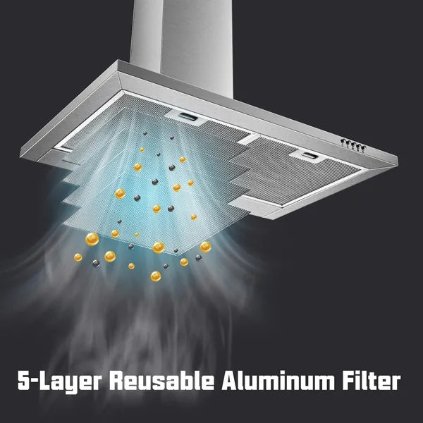 Range Hood 30 Inch,Wall Mount Range Hood In Stainless Steel With Ducted/Ductless Convertible - view 2