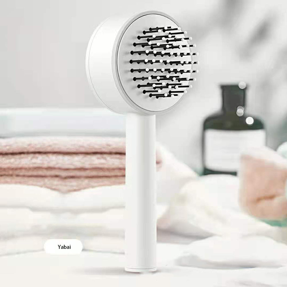 One-key Self-cleaning Hair Brush For Women Curly Hair Brush Anti-Static Airbag Massage Comb Airbag Massage Scalp Comb - view 2