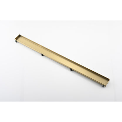 24 Inch Linear Shower Drain With 2-in-1 Flat & Tile Insert Removable Cover - view 4