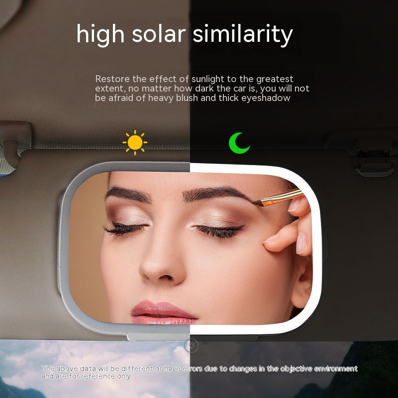 Car Portable Makeup LED Light Sun Visor Rearview Mirror Goddess Interior - view 2