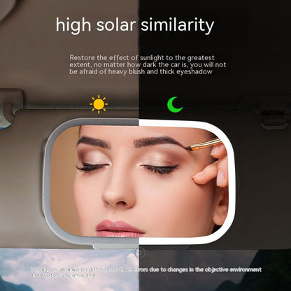Car Portable Makeup LED Light Sun Visor Rearview Mirror Goddess Interior - view 2