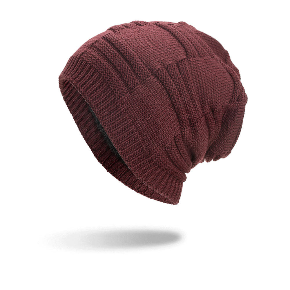Fleece Three Stripes Knitted Beanie Hat - view 3