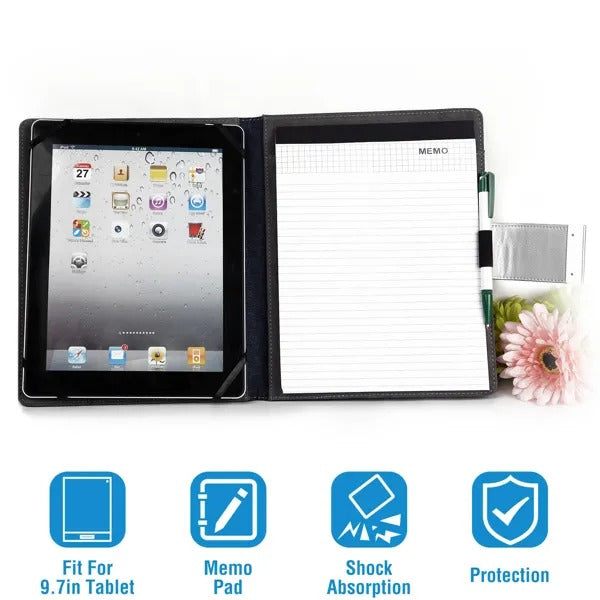 Tablet PC Protector Organizer Case For 9.7in Tablets Business Tablet Portfolio With Notepad Paper - view 2