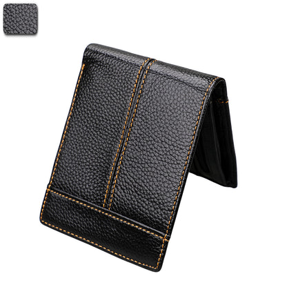 Rfid Crazy Horse Leather Short Wallet - view 4