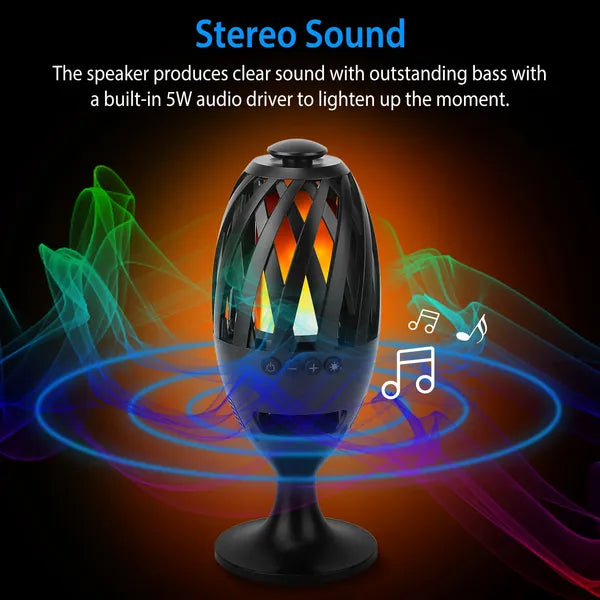 LED Flame Speakers Torch Wireless Speaker Waterproof Stereo Bass Speaker Outdoor Light-Up Speaker Atmosphere LED - view 2