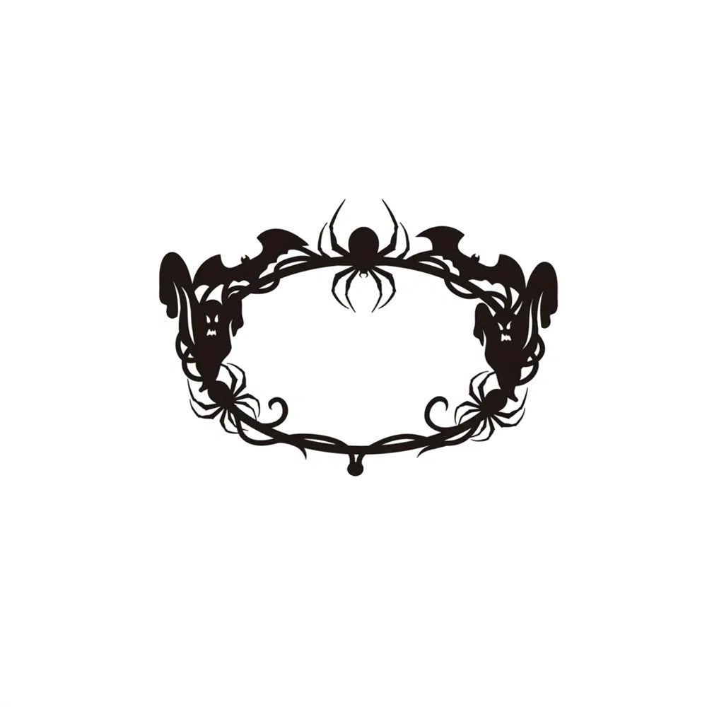 Gothic Bat Spiderweb Ghost Wall Hanging Halloween Decor For Indoor Outdoor Party Home Living Room - view 2