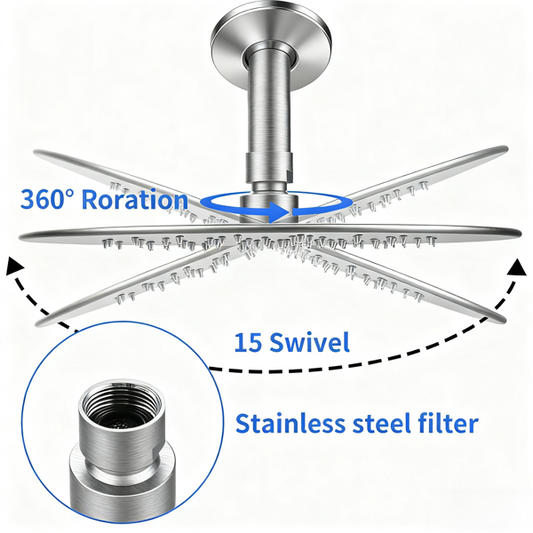 Shower System Shower Faucet Combo Set Wall Mounted With 10" Rainfall Shower Head And Handheld Shower Faucet - view 2