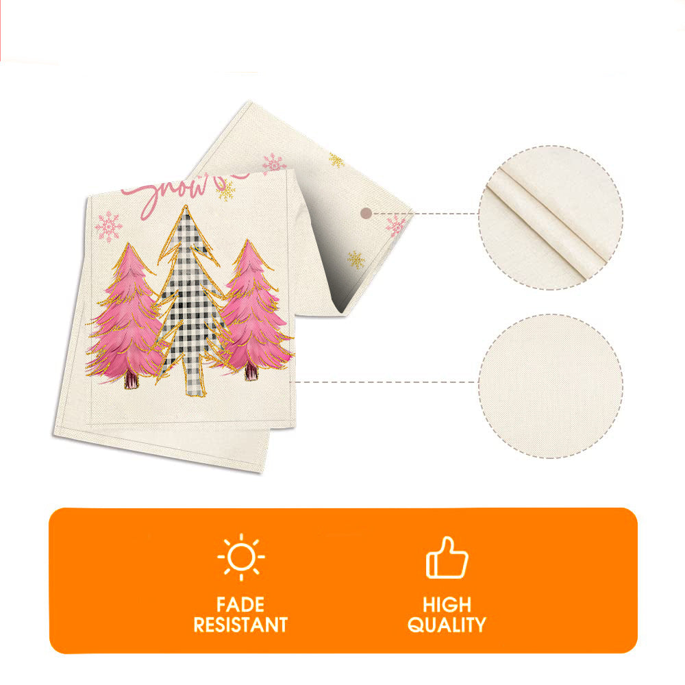Table Runner Christmas Christmas Tree Snowflake Decoration - view 2