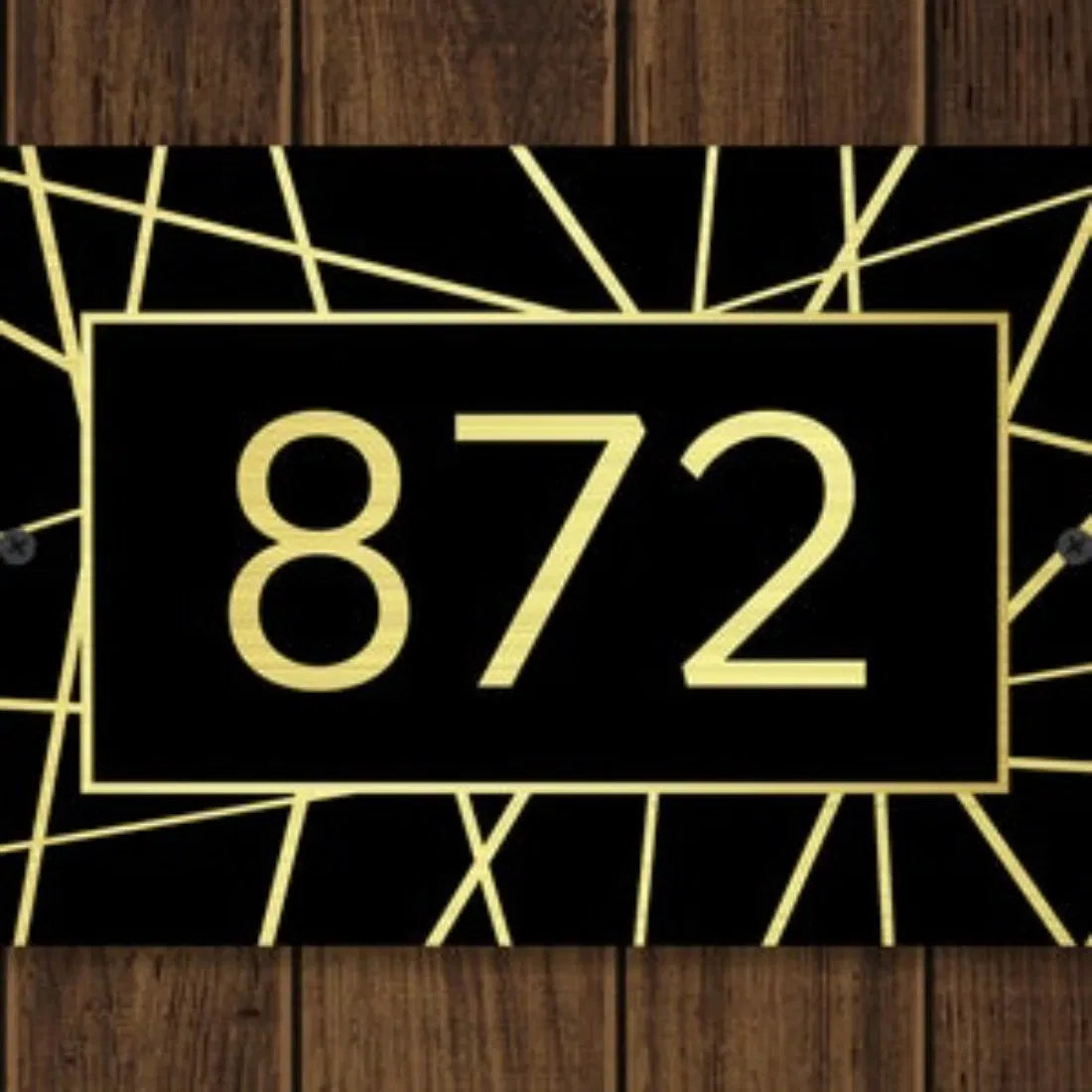 Custom House Address Sign Metal Plaque Gold Silver Numbers - view 7