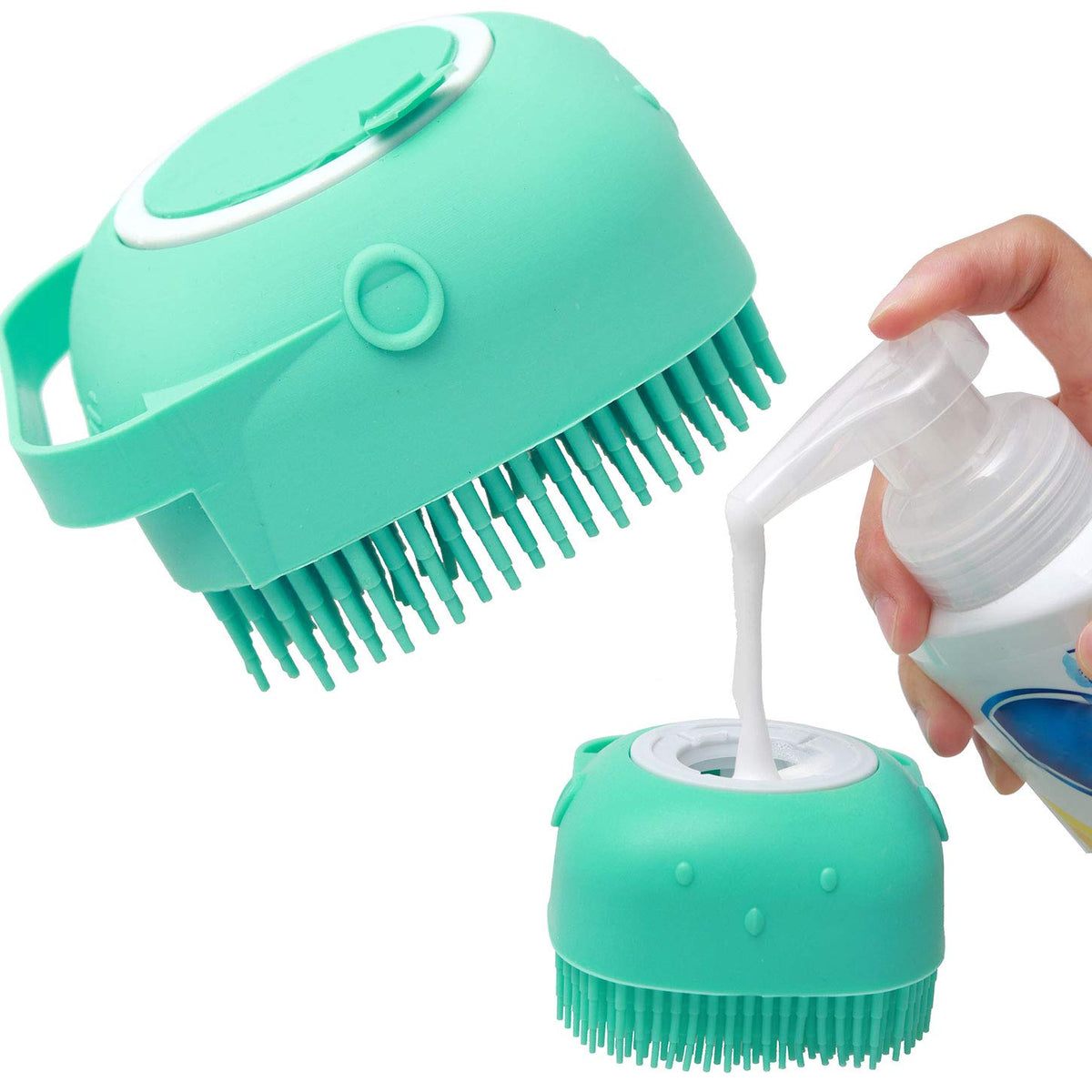 Pet Dog Shampoo Massager Brush Cat Massage Comb Grooming Scrubber Shower Brush For Bathing Short Hair Soft Silicone