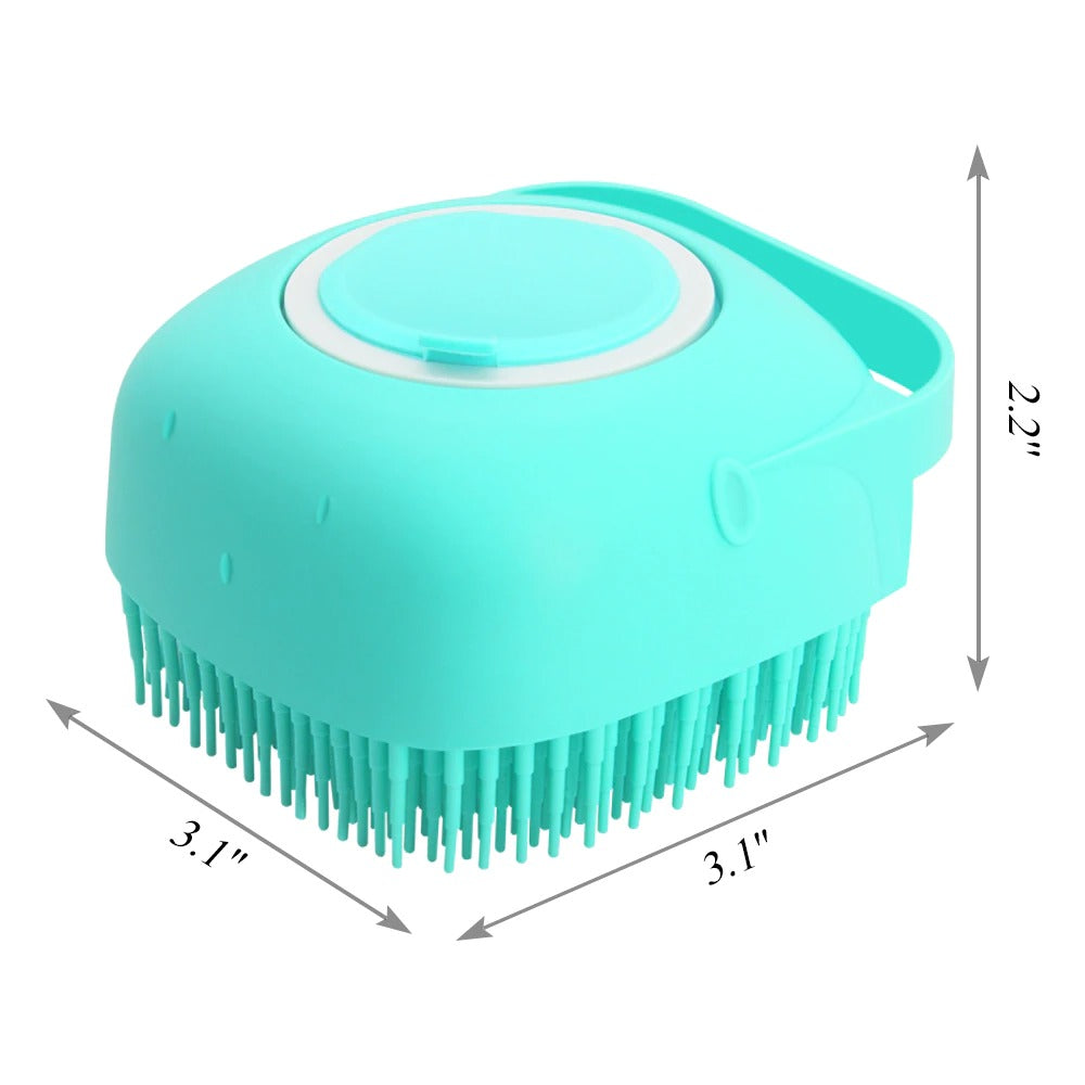 Pet Dog Shampoo Massager Brush Cat Massage Comb Grooming Scrubber Shower Brush For Bathing Short Hair Soft Silicone - view 5