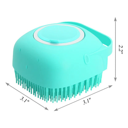Pet Dog Shampoo Massager Brush Cat Massage Comb Grooming Scrubber Shower Brush For Bathing Short Hair Soft Silicone - view 5
