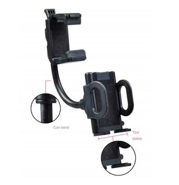 Universal Car Rearview Mirror Mount Stand Holder Cradle For Cell Phone GPS - view 4