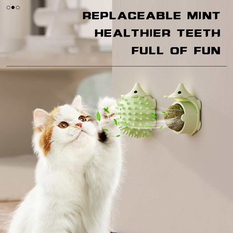 Cat Grooming Brush Wall Mount, Cat Self Groomer Cat Corner Face Scratcher, Cat Self Groomer Corner