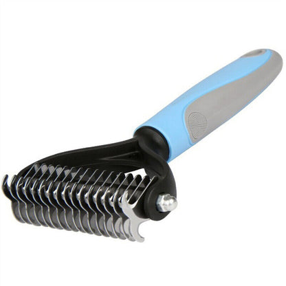 Grooming Brush For Pet Dog Cat Deshedding Tool Rake Comb Fur Remover Reduce 2-Side Dematting Tool For Dogs Cats Pets - view 2