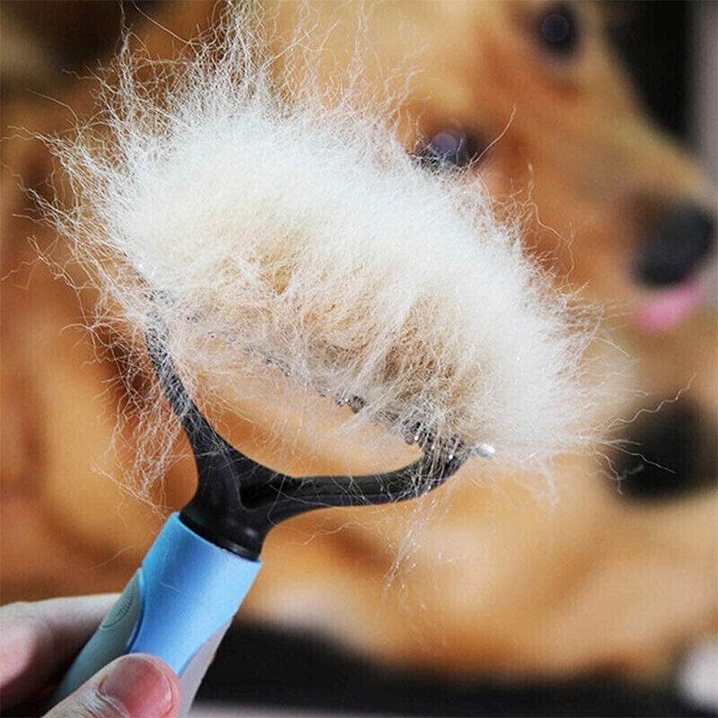 Grooming Brush For Pet Dog Cat Deshedding Tool Rake Comb Fur Remover Reduce 2-Side Dematting Tool For Dogs Cats Pets - view 10