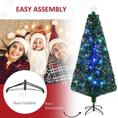 6' Tall Douglas Fir Pre-Lit Artificial Christmas Tree With Realistic Branches, 24 Multi-Color LED Lights - view 10