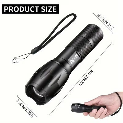 High Power LED Tactical Flashlight 5-Mode Light Zoom Waterproof Portable Torch For Camping Hiking Outdoor Hunting - view 7