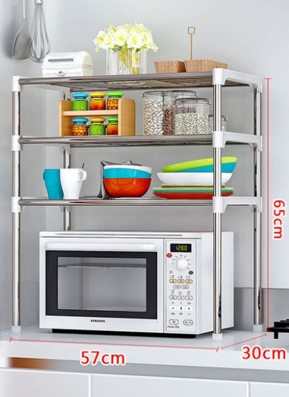 Microwave Shelf Rack Kitchen Shelf Spice Organizer Kitchen Storage Rack Bathroom Organizer Shelf Book Shoes Shelve - view 6