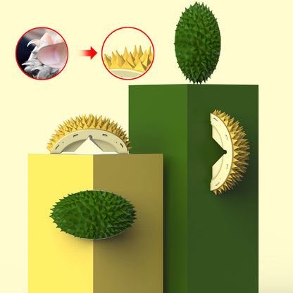 Durian Cat Brush, Dog Cat Self Groomer, Wall Corner Scratcher Massage Combs Durian Shape Molars Eat Slowly Toys - view 3