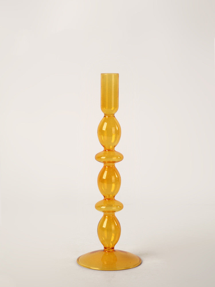 Nordic Home Colored Retro Glass Candle Holders - view 8