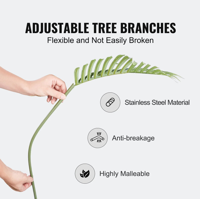 Artificial Palm Tree, 4 FT Tall Faux Plant, Secure PE Material & Anti-Tip Tilt Protection Low-Maintenance Plant - view 3