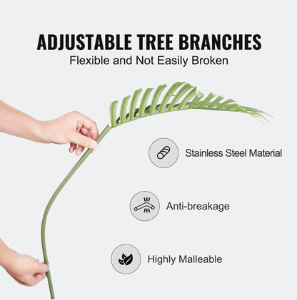 Artificial Gold Cane Palm Tree, 6.5 FT Tall Faux Plant, PE Material & Anti-Tip Tilt Protection Low-Maintenance Plant - view 8