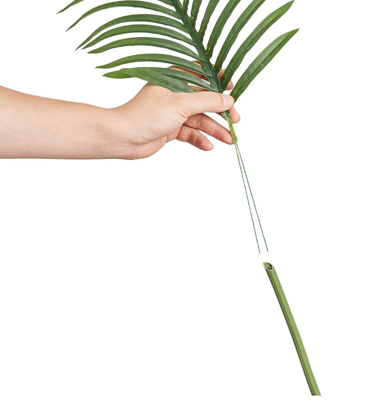 Artificial Gold Cane Palm Tree, 6.5 FT Tall Faux Plant, PE Material & Anti-Tip Tilt Protection Low-Maintenance Plant - view 4