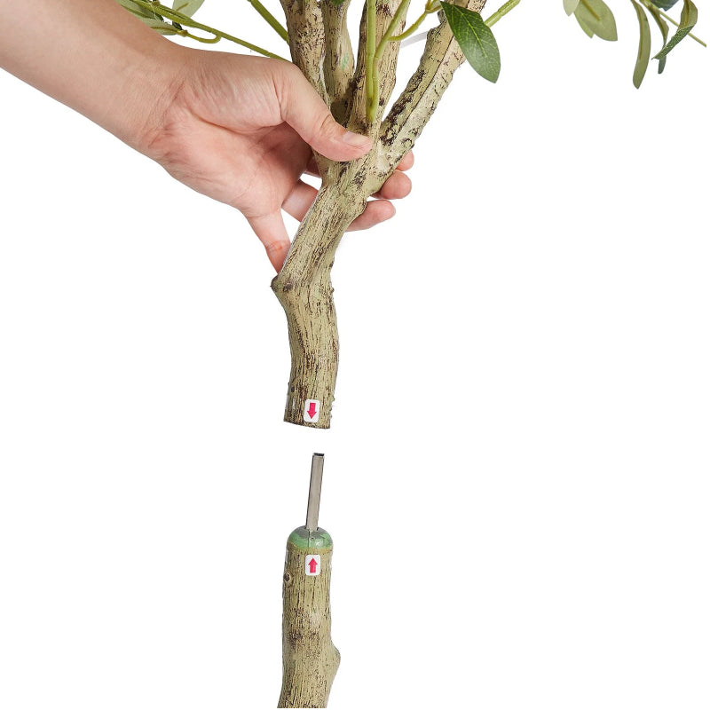Artificial Olive Tree, 6 FT Tall Faux Plant, Secure PE Material & Anti-Tip Tilt Protection Low-Maintenance Plant - view 2