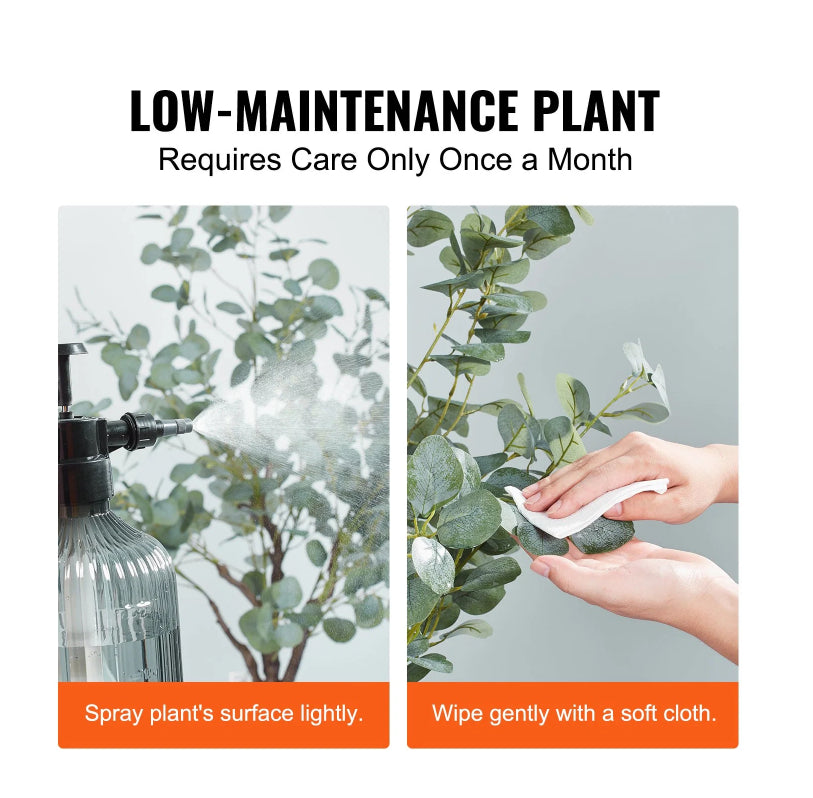 Artificial Eucalyptus Tree, 6 FT Tall Faux Plant, Secure PE Material & Anti-Tip Tilt Protection Low-Maintenance Plant - view 4