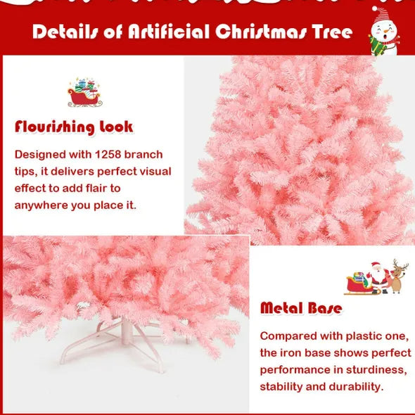 7.5 Feet Hinged Artificial Christmas Tree Full Fir Tree - view 7