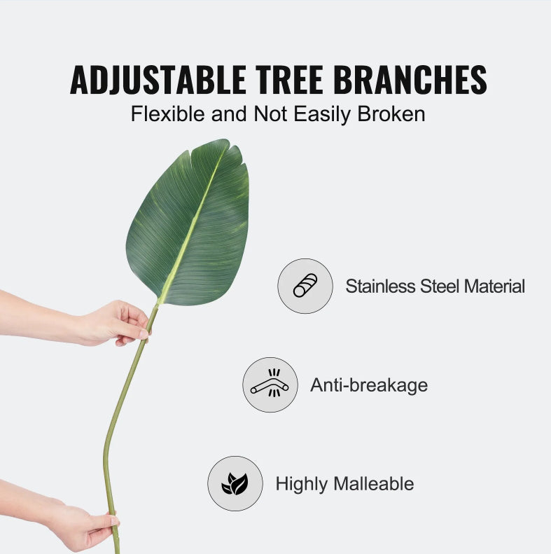 Artificial Birds Of Paradise Tree, 5 FT Tall Faux Plant, PE Material & Anti-Tip Tilt Protection Low-Maintenance Plant - view 7