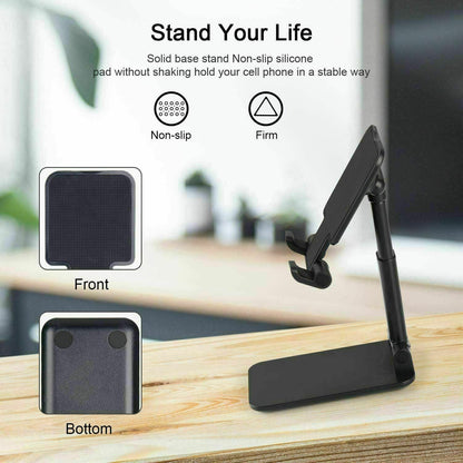 Cell Phone Stand Tablet Mount Fordable Desktop Holder Cradle Dock Mobile Phone Phone Holder Stand - view 3