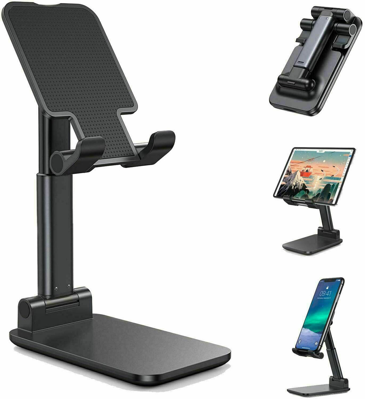 Cell Phone Stand Tablet Mount Fordable Desktop Holder Cradle Dock Mobile Phone Phone Holder Stand - view 9
