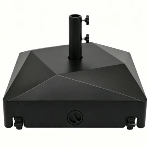 Fillable Patio Umbrella Base With 4 Rolling Wheels & Locks, Heavy Duty Water Sand Weighted HDPE Umbrella Stand - view 6