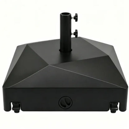 Fillable Patio Umbrella Base With 4 Rolling Wheels & Locks, Heavy Duty Water Sand Weighted HDPE Umbrella Stand - view 6