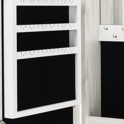 Free shipping Jewelry Organizer Wall/Door Mounted Lockable Jewelry Cabinet with Mirror Space Saving Jewelry Storage - view 2