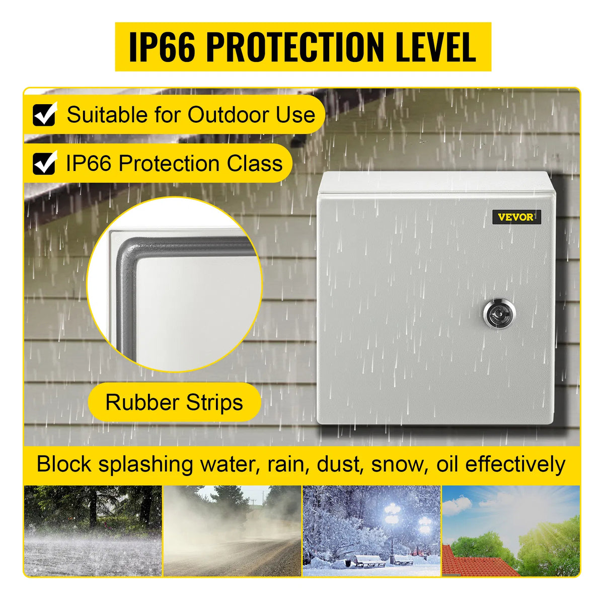 VEVOR NEMA Steel Enclosure, NEMA 4X Steel Electrical Box, IP66 Waterproof & Dustproof - view 6